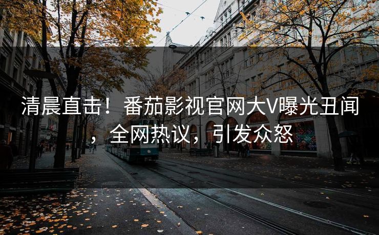 清晨直击！番茄影视官网大V曝光丑闻，全网热议，引发众怒